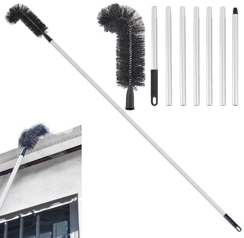 Gutter Cleaning Brush - Brush Roofing Tool with Telescopic, Extendable Guard Cleaner Tool | Retractable Design Gutter Cleaning Tools, Easily Clean Gutters to Leaves & Debris