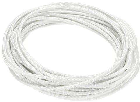 QUARKZMAN 10 Metri/32,8 Piedi 13AWG Cavo Elettronico Flessibile Mica, Isolato 500 Gradi Celsius Cavo Intrecciato Resistente Alta Temperatura per Lampade Caldaie Riscaldatori, Bianco