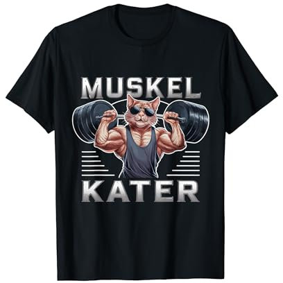 Lustig Muskelkater Katzen Fitness Sport Bodybuilding Gym T-Shirt