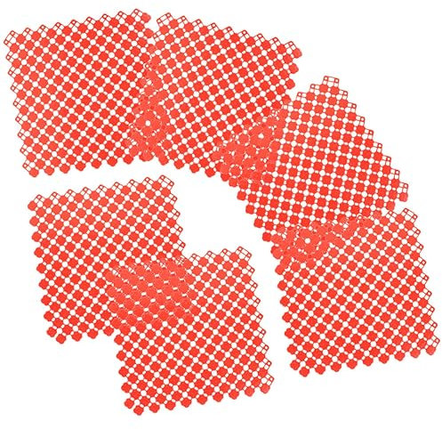 PHENOFICE 6St Spleißen der Bodenmatte bodenbelag für hundehütten Hasenpfoten-Pads Hasen zubehör für den käfig kaninchenstall zubehör Kissen für Kaninchen Hamsterzubehör Fußmatten Plastik rot