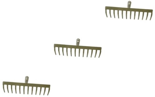 Artibetter 3stücke Gartenrechen Zähne Aus Metall Robuster Ersatzkopf Für Gartenwerkzeuge Ergonomischer Griff Für Effizientes Rasen Und Laubrechen Für Hausgärten Und Landwirtschaft
