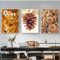 Viusneun 3er Herbst Poster Set, Premium Leinwandbilder Kunstdruck Wandposter Aesthetic Herbst Wandbilder Tannenzapfen Poster für Wohnzimmer Schlafzimmer Ohne Rahmen (50 x 70 cm)