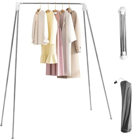 IXTIX Portant à vêtements portable pliable et pliable - 143 x 90 x 46 cm - Porte-vêtements pliable - Petit pour la danse, les voyages, le camping, le séchage, l'intérieur et l'extérieur