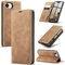 owlhold iPhone 16E hülle iPhone 16E Klapphülle Premium PU Leder Handytasche Weiches Vintage Faltbare Schutzhülle Kartenfach Standfunktion Handyhülle iPhone 16E - Braun