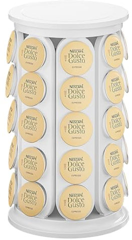 Soleebee Support de capsules compatible avec les dosettes de café Dolce Gusto K-Cup, rotation 360° et antidérapant, rangement pour 40 capsules