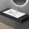 doporro Waschbecken Einbauwaschbecken 71x47x18cm Weiß aus Keramik inkl. Nano-Beschichtung Rechteckig Brüssel912
