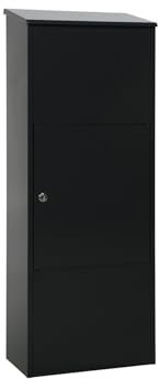 MEFA Bosca 408 Paketkasten – Sicherer Standbriefkasten in Tiefschwarz (RAL 9005) – Paketbriefkasten aus verzinktem Stahl – Wetterfest 408100M, Schwarz