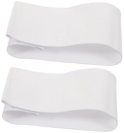 WHAMVOX 2stücke Weißes Fußball Kapitän Armband Flexibel Funktional Verstellbar Team Armbinde Für Fußball Basketball Hockey Baseball Zum DIY-sportlichen Einsatz