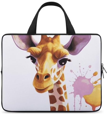 Giraffe Laptop Case Sleeve 15inch Business Travel Protective Computer Carrying Cover Briefcase Handbags for Laptop Or Tablet