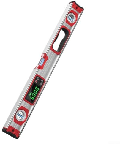 Digital Level Tool,Aluminum Alloy Ruler With Magnetic Base Waterproof Spirits Level,For Construction Measurement(600mm)