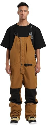 GSOU SNOW Herren Baggy Snowboard Latzhose Skihose Schneehose mit Trägern