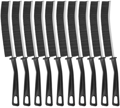 YOCOLE 10 Pezzi Spazzole Per Pulire - Spazzola Pulizia Casa, Spazzola Per Pulizia Di Gap Multifunzionale, Strumenti Di Pulizia Per Uso Domestico, Casa, Cucina, Bagno, Finestra (Nero)
