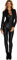 BROWOL Sexy Damen Katzenkostüm Schlangenhaut Streifen Club DS Lack Club Anzug, enge Kleidung,Schlangenhaut-Overalls Catwoman Kostüm Overallkostüm Ganzanzug Party Kleidung (Schwarz, XXL)
