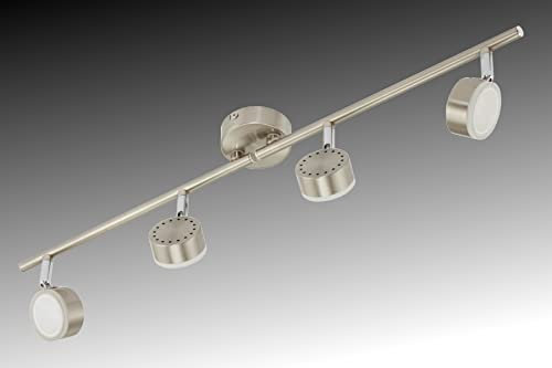 Trango 4-flammig 2030-042 LED Deckenstrahler, Deckenleuchte, Deckenlampe Badleuchte inkl. LED Leuchtmittel Strahler schwenk- und drehbar