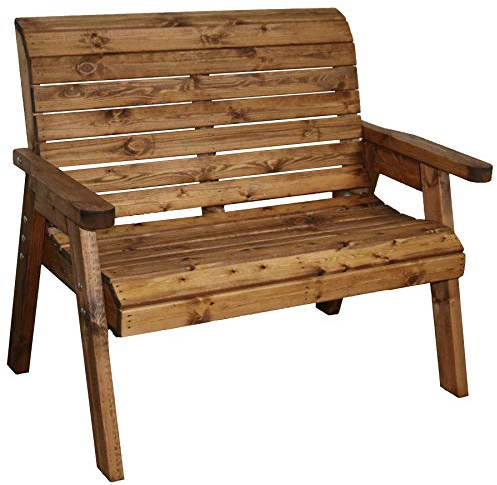 Garden Furniture 2 Seater High Back Bench Wooden Wood Supplied Flat Packed