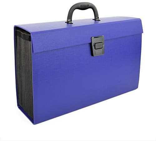 Rapesco 1553 19-Part Expanding Box File Document Organiser, A4+, Blue