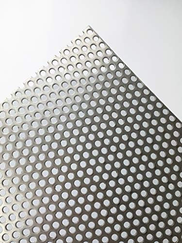 Lochblech Edelstahl Roh RV5-8 Edelstahl 1,5 mm dick Lochbleche Wunschzuschnitt nach Maß (500 mm x 500 mm)