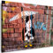 Myartstyle - Bilder Banksy Mädchen mit Regenschirm Graffiti Street Art 100 x 70 cm Leinwandbilder Xxl - 1 Teilige Wandbilder Kunstdrucke w-a-2040-106