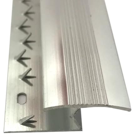 Grandismo® Z Section Extra Long 9ft / 2.7m / 270cm / 2700mm - Carpet to Wood or Laminate Joining Threshold Strip - Trim Metal Door Bar Plate (Silver)