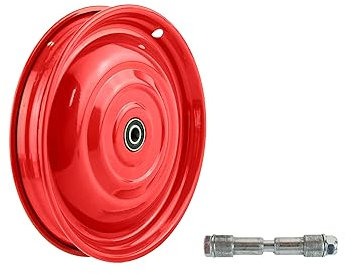 Scheibenrad, Felge 12,5 Zoll mit verstärkter 8mm Achse in Rot für Anhänger, DDR Handwagen, Laufrad, Rad