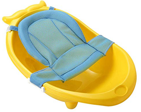 Badewannensitz Baby Babywannennetz Badewanneneinsatz Sitz Neugeborene Kleinkind Badewanne Netz Antirutsch Babywannenmatte Faltbar Babywannenkissen Baby Bad Pad Badematte Badezimmer Badezubehör