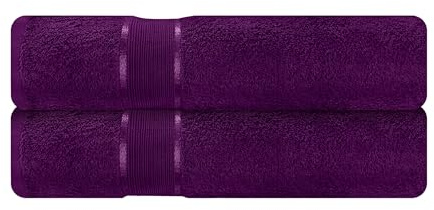 Mixibaby 2er Set Handtuch Handtücher Tücher 50cm x 100cm Frottee 100% Baumwolle 500g/qm, Farbe:Violett