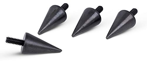 PrecisionGeek – M8 Speaker Spikes Ø20 mm, 37 mm Long, Black Steel, CNC Machined Vibration Dampers for HiFi Speakers, Subwoofers, Cabinets, Stands and Soundbars – Set of 4 Spikes