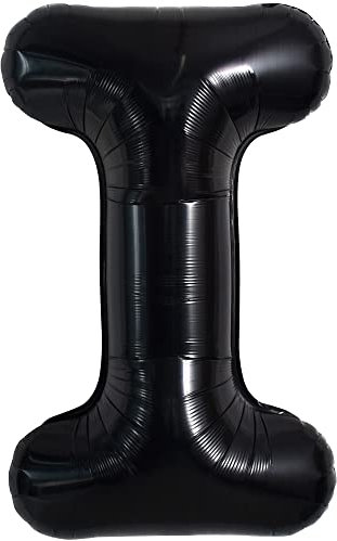 40 Zoll große schwarze I Brief Ballons Jumbo Helium Ballons, Folie Mylar Big Alphabet Ballons für Geburtstagsfeier Jubiläum Valentinstag Zubehör Dekorationen