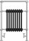 AQUAWORLD Traditional Victorian Style Bathroom Heated Towel Rail - Towel Hanging Low Carbon Steel with 8 Section Black Radiator Rad with Valve - 940 x 675 MM