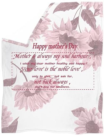 Happy Mother's Day-Stil, leichte zottelige Yoga-Decke, Herbst- und Winter-Accessoire, bestes
