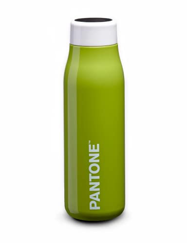 PANTONE Borraccia Termica 500 ml in Acciaio Inox con Display Touch Screen per Controllo Temperatura, Bottiglia Termica Ermetica e Borraccia Palestra, Travel e Lavoro,24h Cold e 12h Hot,Verde Chiaro