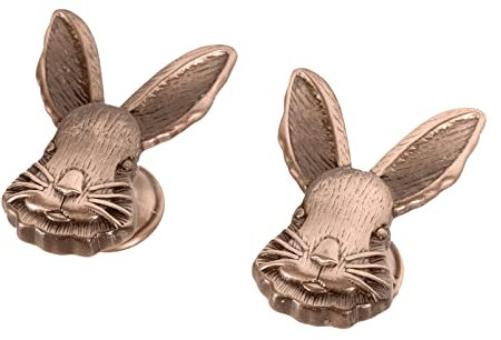 Homoyoyo Schiebetürbeschlag 2 Kommode Ornament Eisen Für Ziehform Schlafzimmer- Hasenmöbel Vintage Zimmergriffe Zubehör Küche Bronze Schrank Kinder Rot Zieht Dekoration Schwebetürenschrank