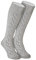 TR Martha Lange Herren Trachtensocken, Kniebund Socken, Strümpfe für Ihre Lederhose, 1 Paar, Zopf Socken meliert (41, Grau)