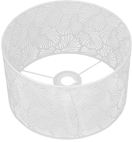 Lichtschirm Lampenschirm für E14-E27-Glühbirnen Moderner Trommel-Lampenschirm für Tischlampen Kronleuchter und Stehleuchten (Weiss)