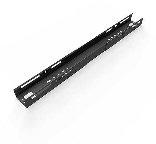 EISNHAUER® Kabelwanne Beam, extra Lange Kabelführung, flexibel verstellbar 110 bis 170 cm, Metall (Schwarz)