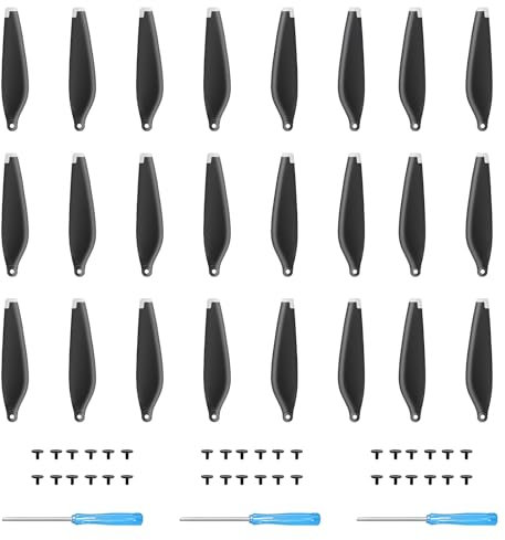 24Pcs Propeller für DJI Mini 4 pro/Mini 3 Pro Ersatzpropeller Blätter Geräuscharm Flügel 6030F Luftschrauben für DJI Mini 4 pro/Mini 3 Pro Drohnenzubehör Exklusive Schrauben & Schraubendreher Silberne