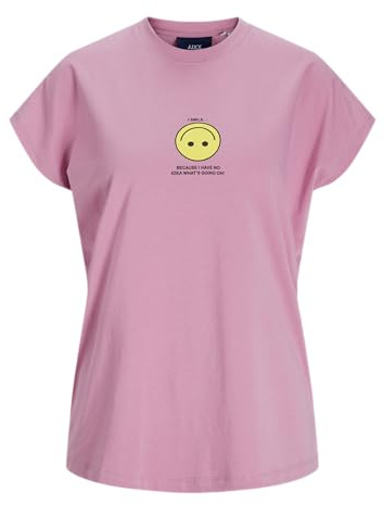 JJXX Damen Jxastrid Sl Boxy Print Tee JRS Jxastrid Sl Boxy Print Tee JRS (1er Pack)