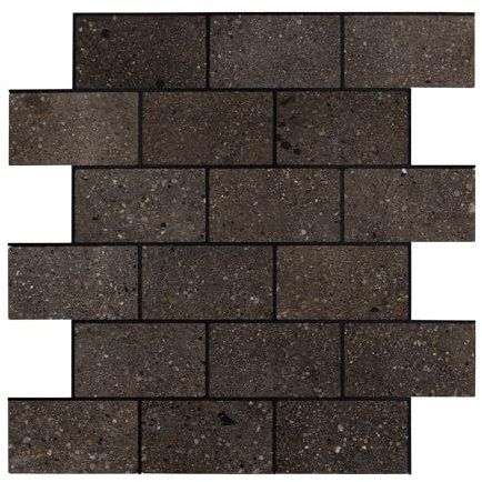 Dalsys Wandpaneele selbstklebend Steinoptik Natur 0,87m², 11 Stück Dunkelbraun Wandverkleidung feuchtigskeitsbeständig, Premium Qualität für Bad und Küche