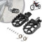 Repose-pieds Moto,Repose Pieds Larges de Moto,Cale Pied Moto en Alliage d'aluminium CNC avec Ressorts pour Sur Ron Light Bee CRF150F CRF230F 2003-2019-Noir