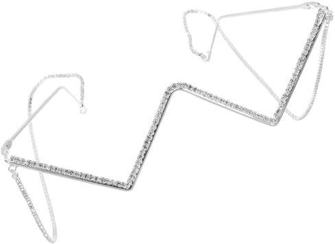 VALICLUD Trendige Brillengestelle Steampunk-brillengestell Diamant-sonnenbrille Dekorativer Party-brillengestell Dekoratives Brillengestell Strass-brille Linse Damen Schmücken Strasssteine