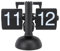 NOENNULL Flip-Uhr, große Zahlen, batteriebetrieben, 304 Edelstahl, Tischplatte, Retro-Flip-Uhr für Zuhause, Büro, 24 Stunden (komplett schwarz)