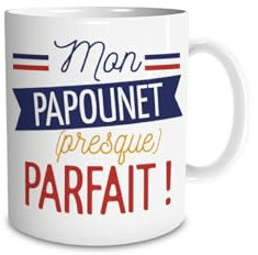 DECOHO Mug en céramique Papounet presque Parfait, 33 cl