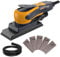 Levigatrice orbitale senza spazzole MAXXT 350W, velocità regolabile 4000-10000/RPM, freno automatico 2s, raccolta automatica polvere, superficie di levigatura 198x70mm, 10 fogli abrasivi