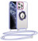 Kokio Cover Magnetica per iPhone 11 Pro Max 6,5 con Cordino, Custodia con Regolabile Collane Laccio per Cellulare da Collo, Antigraffio Protezione Cover per iPhone11 Pro Max, Lilla
