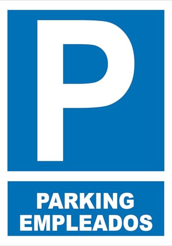 IberNorma IBM0348 Señal de Parking para Empleados 21x30cm Cartel de reserva de aparcamiento o estacionamiento en PVC homologado