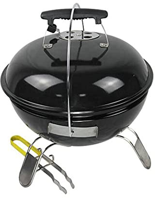 UHJKLA Tragbarer Picknick-Grill, Kugelgrill, Holzkohlegrill, Rundgrill, Mobil, für Gartencamping im Freien und Picknick-Grill, 14 Zoll