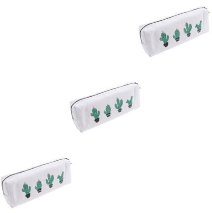 SEWACC 3st Schulbedarf Federmäppchen Aus Kaktus-canvas Stifttaschen