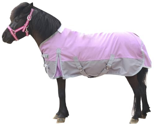 Gallopoff 1200D Pony/Shetty - Manta para caballo sin relleno (0 g), ligera, impermeable, transpirable y resistente a desgarros para potros, mini caballos, caballos enanos, caballos pequeños y ponis