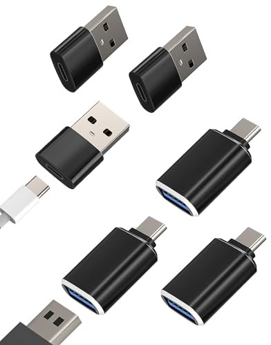 Adaptateur USB C vers USB (Lot De 6) pour IPhone 16 15 Pro Macbook Connecteur Cable OTG Type C pour Apple Compatible avec Samsung Prise pour IPad Tablette Pc Charge Clé Convertisseur Données Voiture