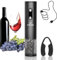 JINGASA Electric Wine Opener with Automatic Corkscrew & Foil Cutter – Rechargeable Type-C Corkscrew Bottle Opener for Home, Kitchen & Party, Black,1 Pack